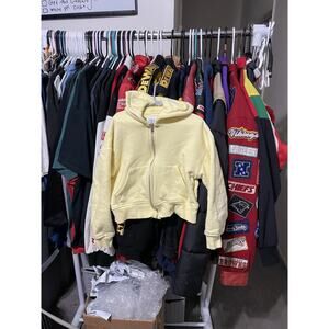 Size 9-10yo- Zara Girls' Butter/ Pale Yellow Zip Hoodie